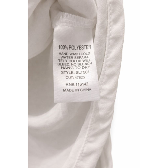 The Impeccable Pig White Wrap Tie Top • Sleeveless Textured Blouse • Size L - Picture 5 of 5